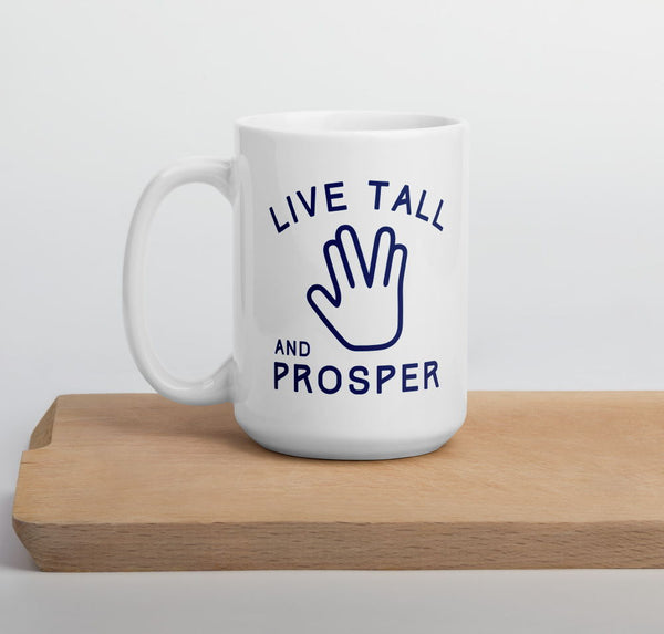 Live Tall And Prosper Star Trek coffee mug, 15 oz.