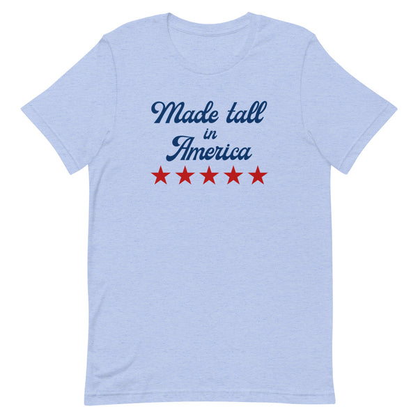 Made Tall in America T-Shirt in Blue Heather.