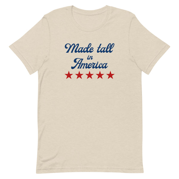 Made Tall in America T-Shirt in Dust Heather.
