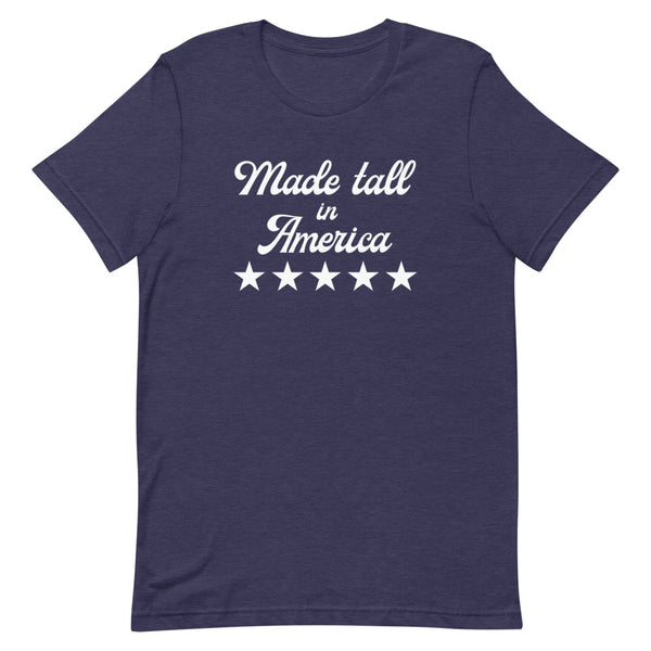 Made Tall in America T-Shirt in Midnight Navy Heather.
