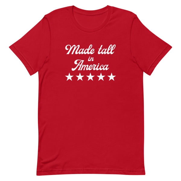 Made Tall in America T-Shirt in Red.