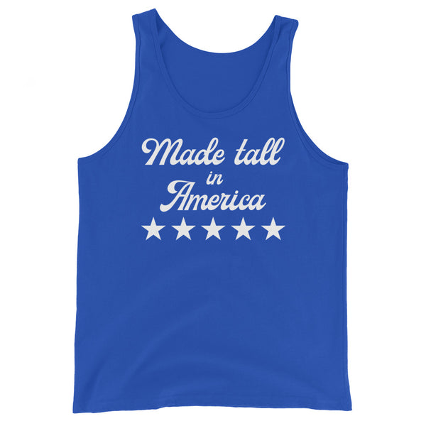 Made Tall in America muscle tank top in True Royal.