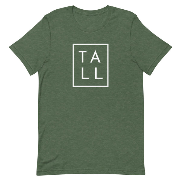 Block "TALL" graphic tee in Forest Heather.