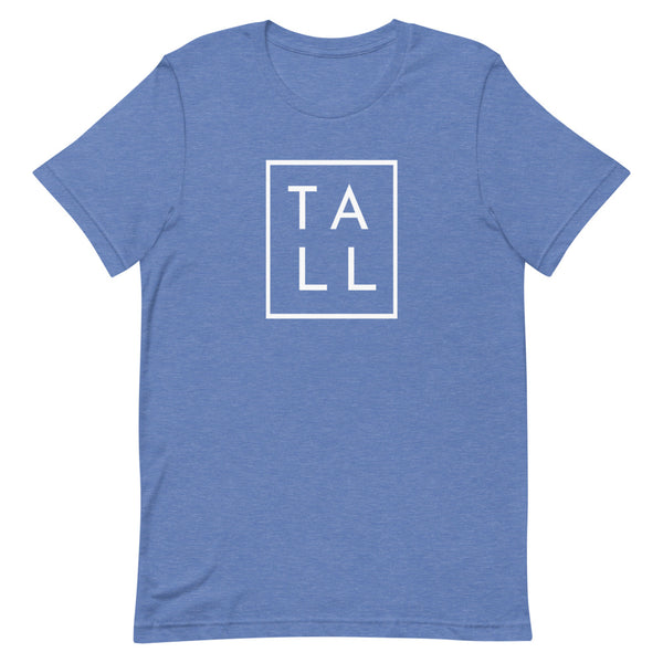 Block "TALL" graphic tee in True Royal Heather.