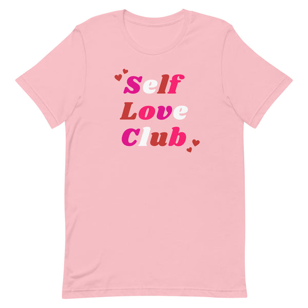 Self Love Club T-Shirt for Valentine's Day in Pink.