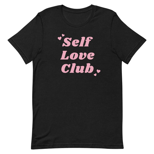 Self Love Club Tee Shirt in Black Heather.
