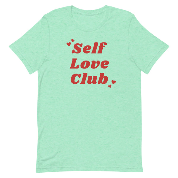 Self Love Club Tee Shirt in Mint Heather.