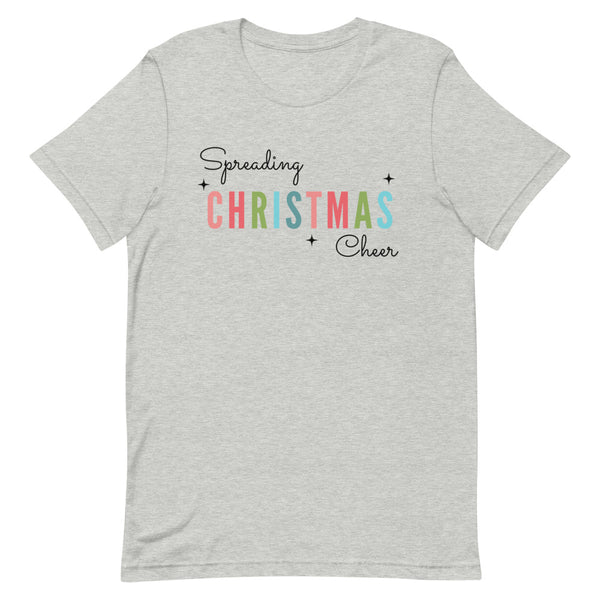 Spreading Christmas Cheer T-Shirt in Athletic Grey Heather.