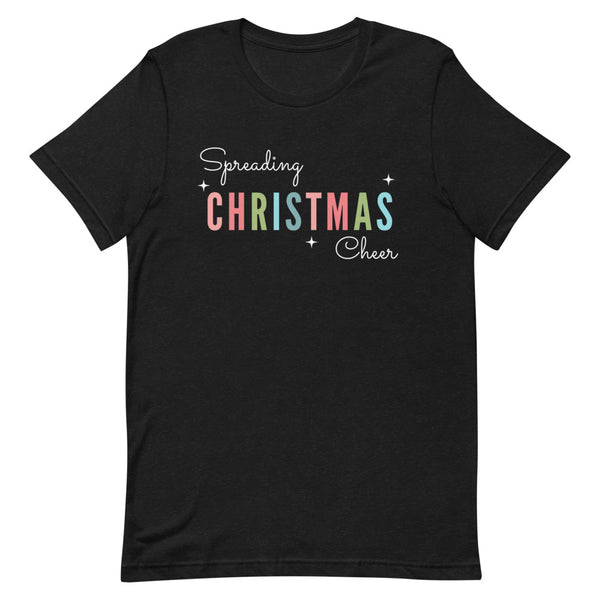 Spreading Christmas Cheer T-Shirt in Black Heather.