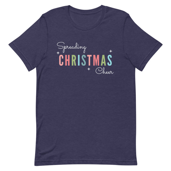 Spreading Christmas Cheer T-Shirt in Midnight Navy Heather.