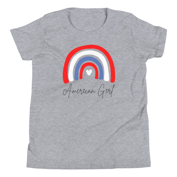 American Girl T-Shirt for tall kids in Athletic Grey Heather.