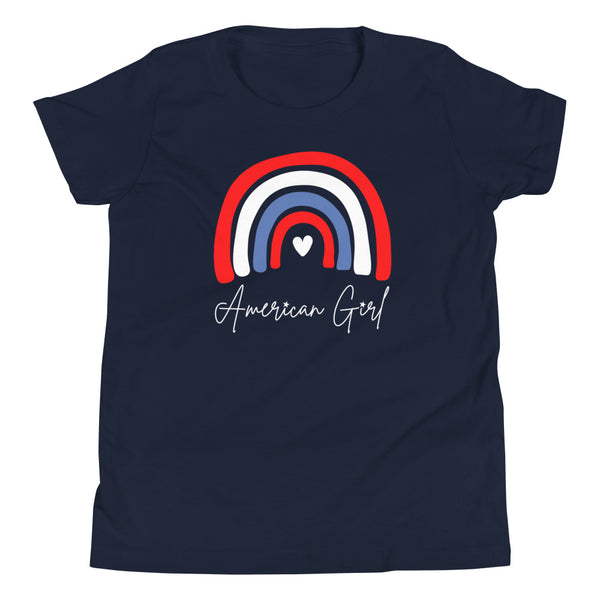 American Girl T-Shirt for tall kids in Navy.