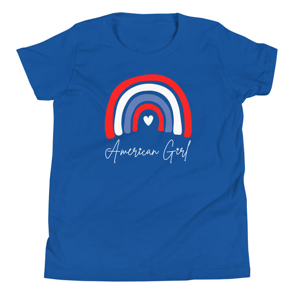 American Girl T-Shirt for tall kids in True Royal.