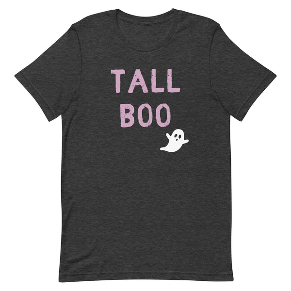 Tall Boo Ghost T-Shirt in Dark Grey Heather.