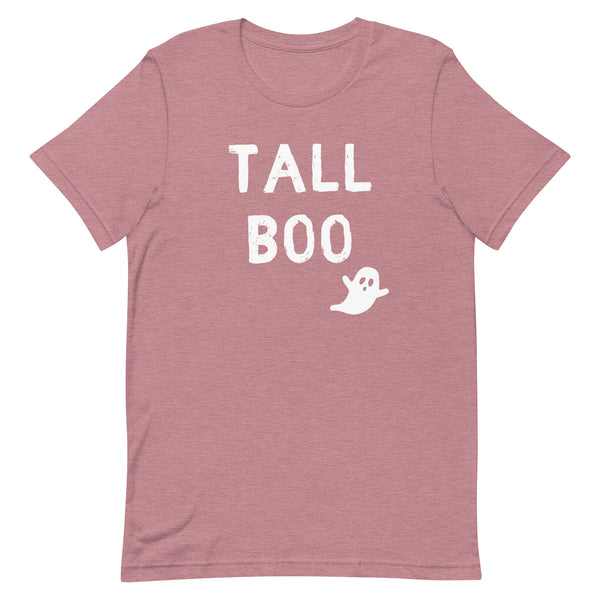 Tall Boo Ghost T-Shirt in Orchid Heather.
