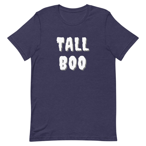 Tall Boo Halloween T-Shirt in Midnight Navy Heather.