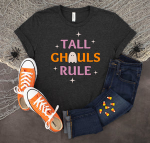 Funny Halloween shirt for tall girls.