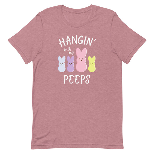"Hangin' With My Peeps" shirt for Easter in Orchid Heather.