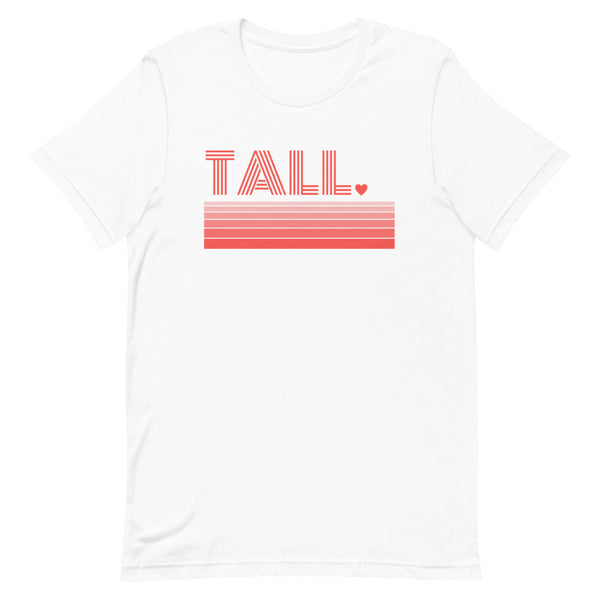 Tall Love Retro premium graphic t-shirt in White.