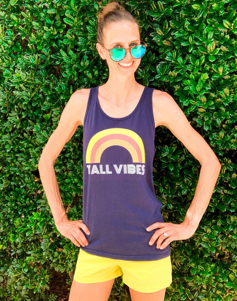 Tall Vibes muscle tank top for women.