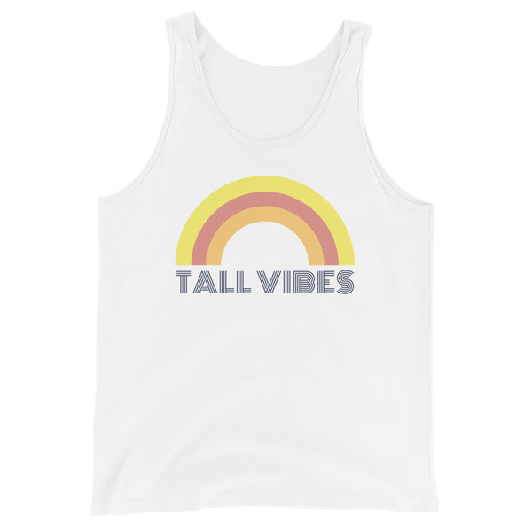 Tall Vibes tank top in White.