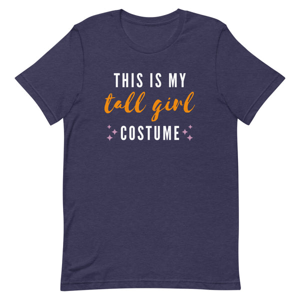 This Is My Tall Girl Costume funny Halloween t-shirt in Midnight Navy Heather.